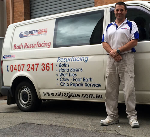 Chris Theodorakis with his Ultraglaze van